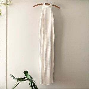 ZARA Sleeveless Ribbed‎ High Neck Midi Dress, Size Small